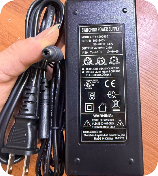 *Brand NEW*Fuyang 42V 2A Power Adapter/Lithium Battery Charger for Two-Wheeled Self-Bala
